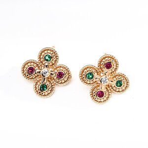 ✨ Artisan Original Design Byzantine Multi-Gemstone Stud Earrings | S925